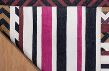 Load image into Gallery viewer, Tribal Geometric Cotton Dhurrie Rug