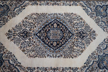 Load image into Gallery viewer, Ivory Blue Indo Kashan Wool Rug