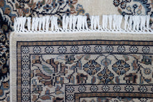 Load image into Gallery viewer, Ivory Blue Indo Kashan Wool Rug