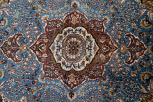Load image into Gallery viewer, Regal Blue Medallion Indian Rug