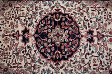 Load image into Gallery viewer, Ivory Medallion Indo Kashan Rug