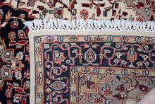 Load image into Gallery viewer, Ivory Medallion Indo Kashan Rug