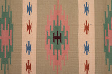 Load image into Gallery viewer, Pastel Tribal Motif Wool Dhurrie