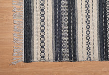 Load image into Gallery viewer, Earth-Toned Handwoven Wool Dhurrie Rug