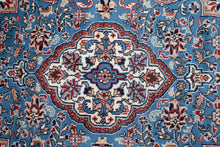 Load image into Gallery viewer, Elegant Sky Blue Kashan Wool Rug