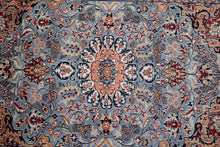 Load image into Gallery viewer, Sky Blue Floral Indian Wool Rug