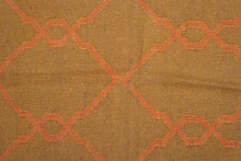 Load image into Gallery viewer, Amber Lattice Pattern Jute Dhurrie