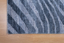 Load image into Gallery viewer, Luxury Bamboo Silk Carpet – Modern Zebra Pattern Grey Area Rug