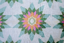 Load image into Gallery viewer, Handmade Silk Carpet – Floral Starburst Design – Luxury Rug