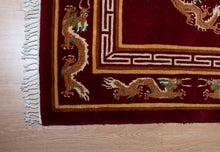 Load image into Gallery viewer, Imperial Red Tibetan Dragon Rug