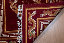 Load image into Gallery viewer, Imperial Red Tibetan Dragon Rug