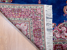 Load image into Gallery viewer, Royal Blue Kashmiri Wool Medallion Rug