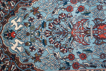 Load image into Gallery viewer, Pale Blue Tree of Life Wool Rug