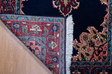 Load image into Gallery viewer, Navy Medallion Wool Kashmiri Rug