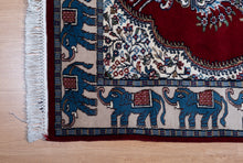 Load image into Gallery viewer, Imperial Red Elephant Wool Rug