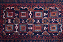 Load image into Gallery viewer, Tribal Grid Pattern Wool Rug