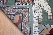 Load image into Gallery viewer, Royal Elephant Motif Wool Rug