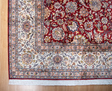 Load image into Gallery viewer, Crimson Bloom Shah Abbasi Silk Masterpiece