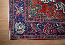 Load image into Gallery viewer, Classic Persian Tabriz Red Wool Rug