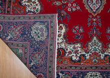 Load image into Gallery viewer, Classic Persian Tabriz Red Wool Rug