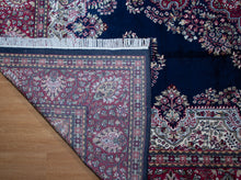 Load image into Gallery viewer, Royal Blue Faux Silk Indian Rug