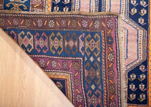 Load image into Gallery viewer, Antique Caucasian Blue Wool Runner