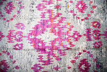 Load image into Gallery viewer, Pink Ikat Recycled Silk Rug