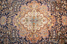 Load image into Gallery viewer, Royal Medallion Kashan Silk Carpet