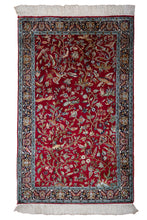 Load image into Gallery viewer, Crimson Kashmir Silk Floral Rug