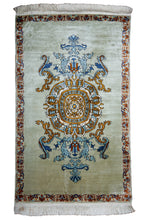 Load image into Gallery viewer, Kashmir Silk Rug – Celestial Medallion Elegance