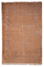 Load image into Gallery viewer, Handmade Brown Wool Rug – Modern Minimal Carpet from India