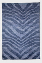 Load image into Gallery viewer, Luxury Bamboo Silk Carpet – Modern Zebra Pattern Grey Area Rug