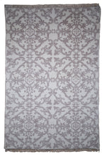 Load image into Gallery viewer, Wool & Bamboo Silk Damask Rug – Luxury Modern Carpet