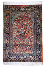 Load image into Gallery viewer, Kashmir Silk Rug – Tree of Life Radiance