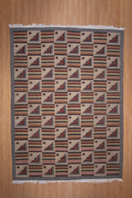 Load image into Gallery viewer, Heritage Stair-Step Wool Dhurrie Rug
