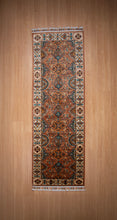 Load image into Gallery viewer, Rust Gold Medallion Afghan Ziegler Runner

