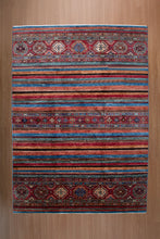 Load image into Gallery viewer, Tribal Stripe Zeigler Afghan Rug

