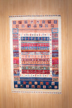 Load image into Gallery viewer, Ivory Framed Afghan Zeigler Rug
