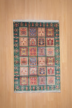 Load image into Gallery viewer, Emerald Garden Panel Afghan Zeigler Rug
