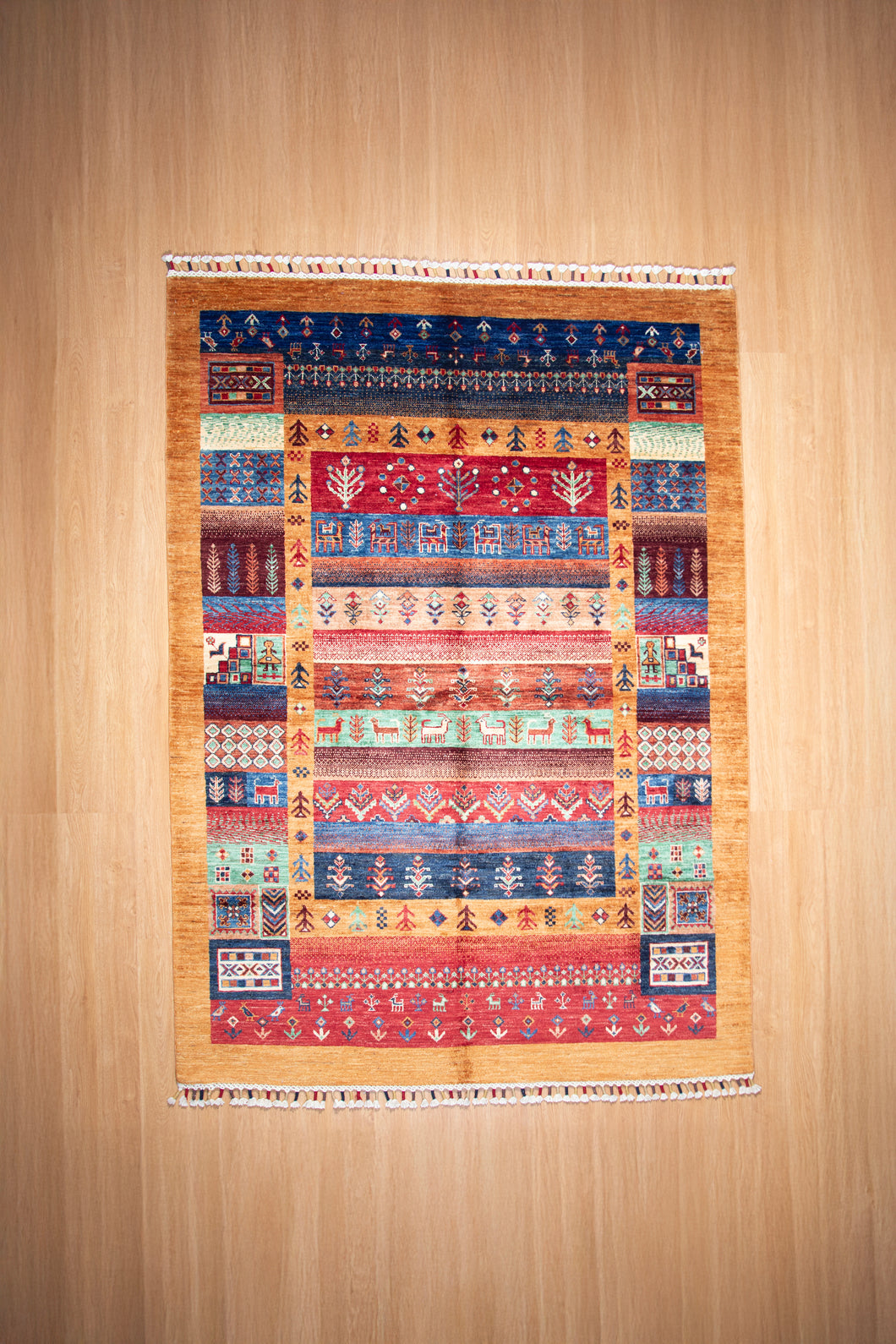 Vibrant Tribal Afghan Zeigler Rug