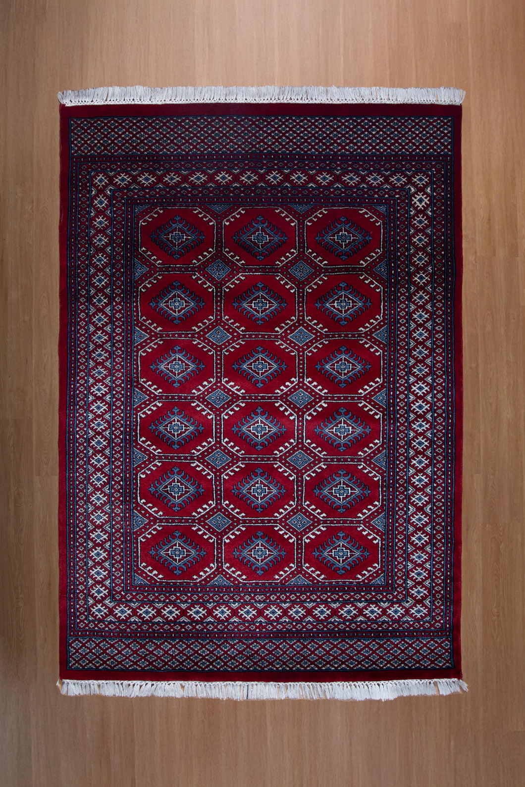 Red Gul Indo Afghan Wool Rug