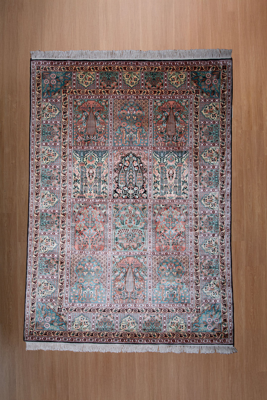 Rosewood Garden Kashmiri Silk Carpet
