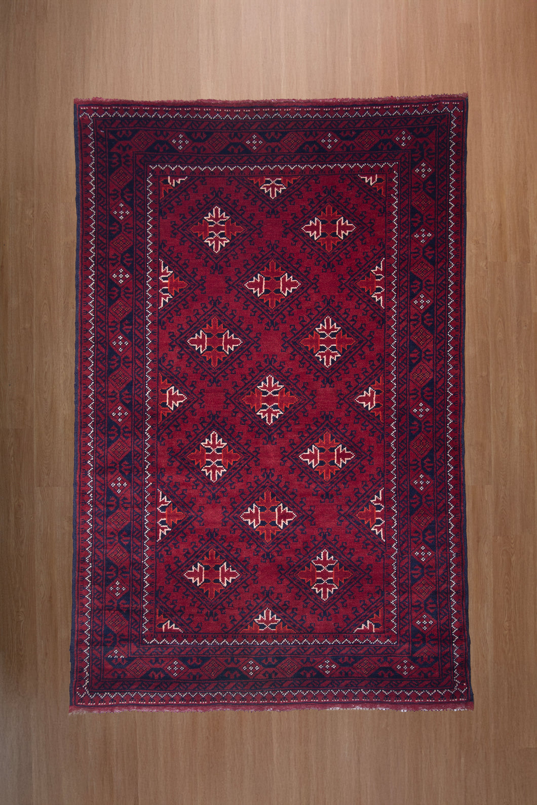 Ruby Geometry – Turkman Wool Rug