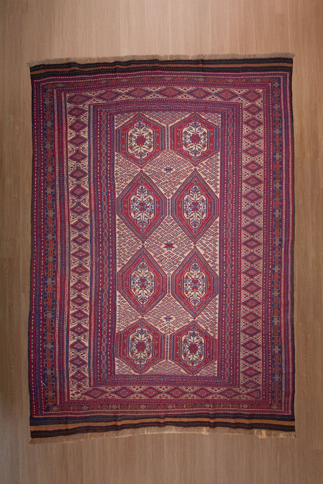 Antique Taimani Soumak Afghan Kilim
