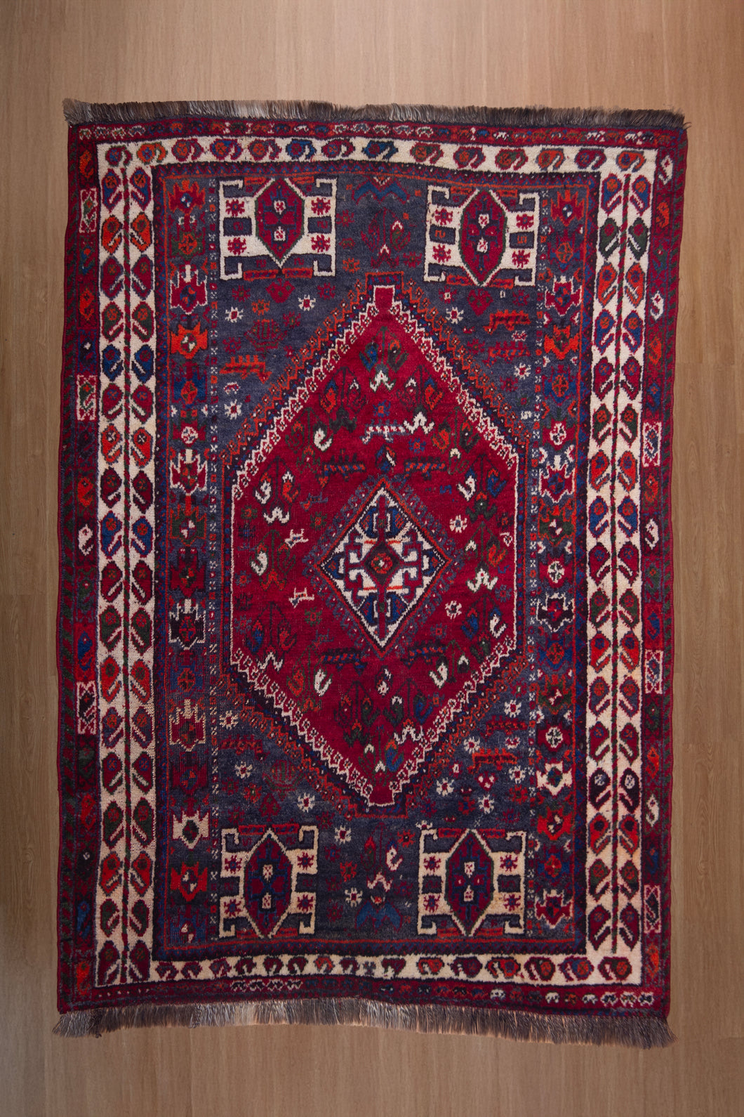 Antique Tribal Persian Qashqai Rug