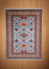 Load image into Gallery viewer, Sky Blue Tribal Afghan Ziegler Rug
