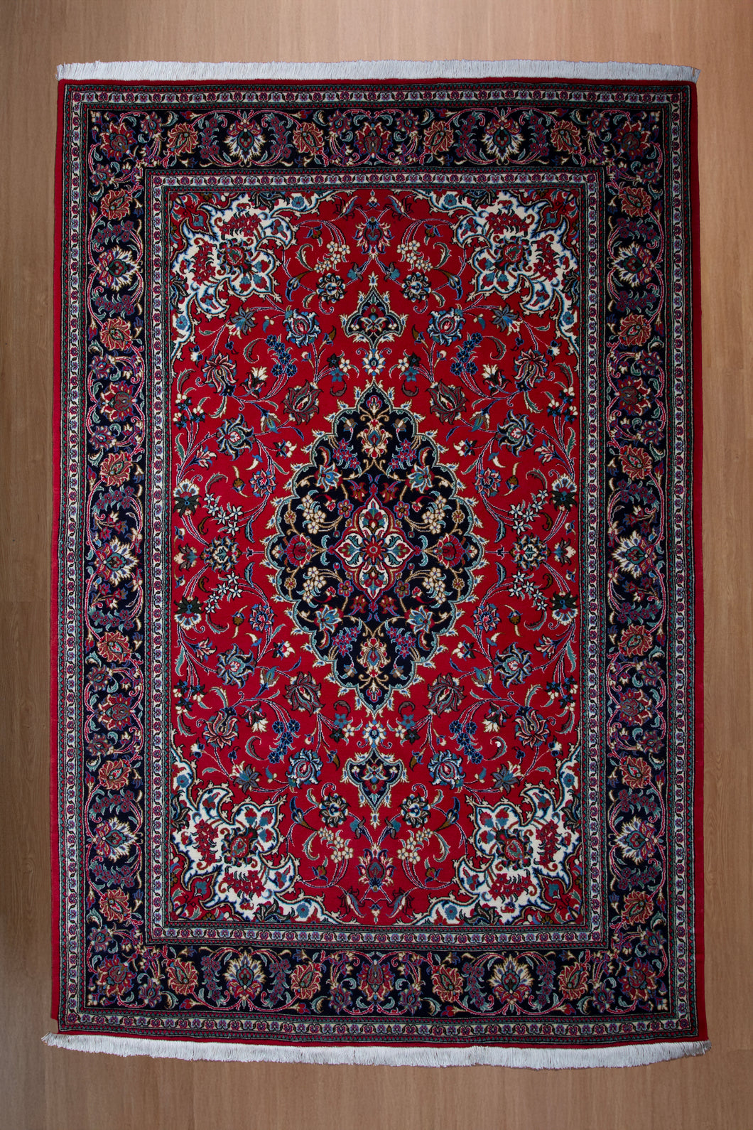 Persian Qum Wool Medallion Rug