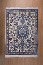 Load image into Gallery viewer, Ivory Blue Persian Nain Wool Rug
