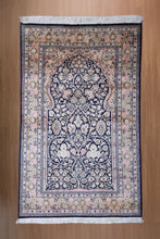 Load image into Gallery viewer, Pastel Blossom Arch Silk Kashmiri Rug
