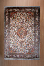 Load image into Gallery viewer, Modern Kashan-Inspired Kashmir Silk Rug
